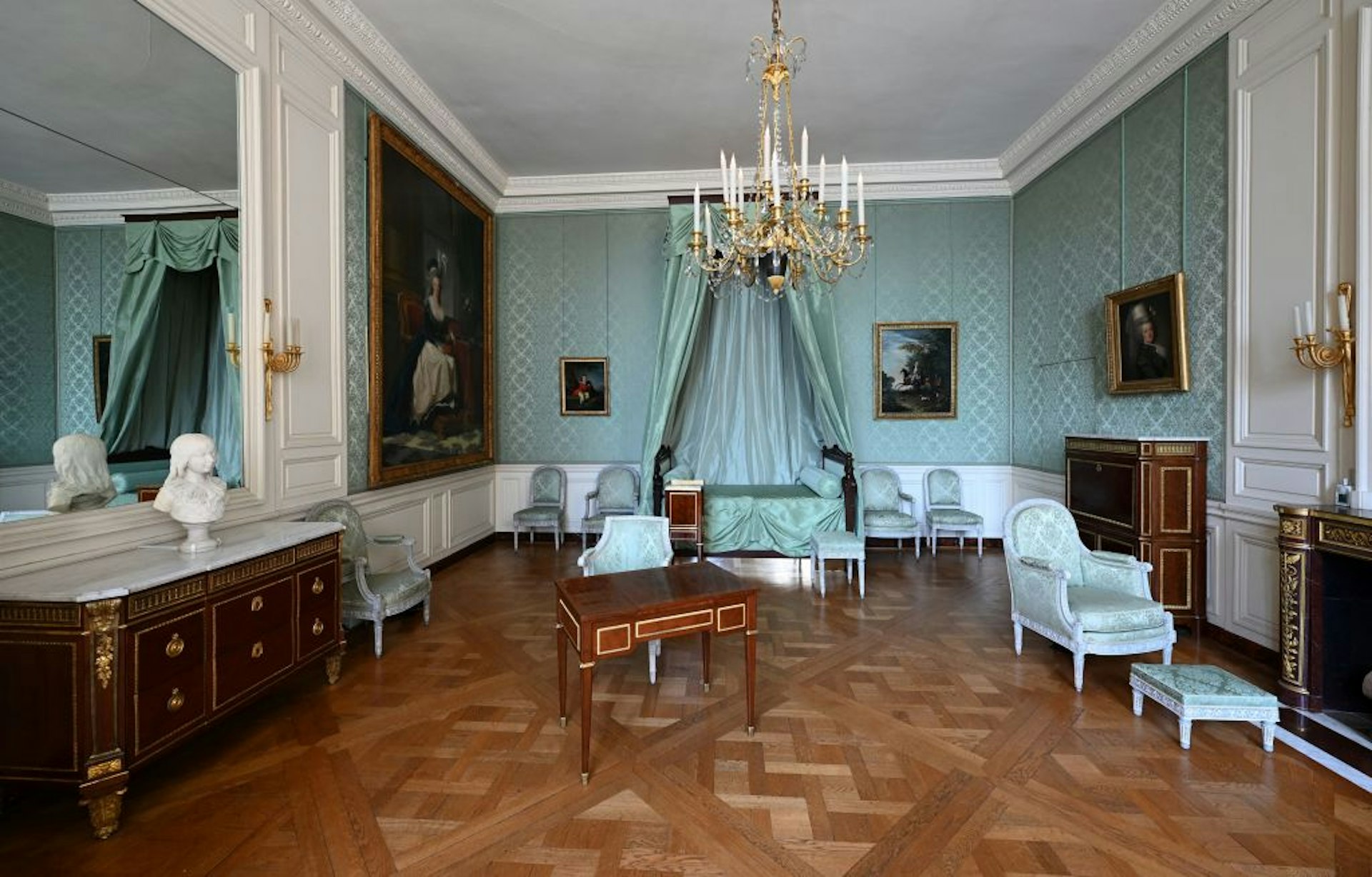 The small bedroom of Marie-Antoinette at the Palace of Versailles